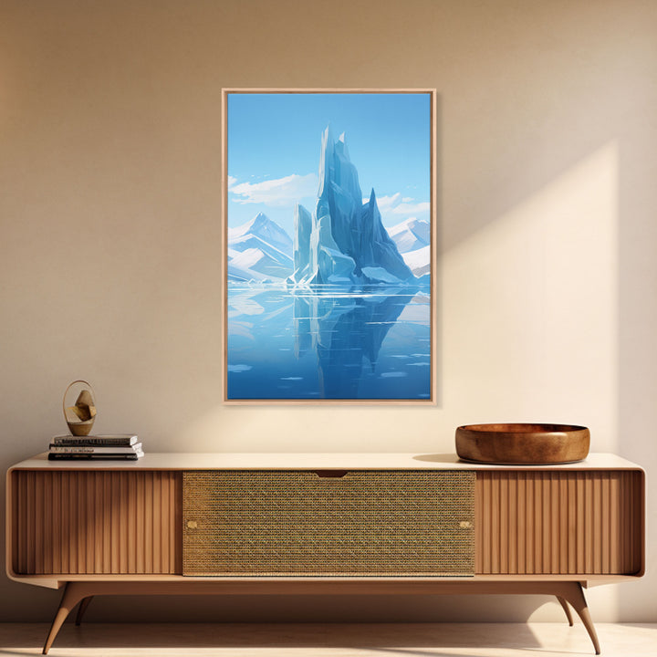 Iceberg Wall Art, Iceland Wall Art, Seascape Wall Print, Canvas Print, Wall Art, Vertical Art, Gift For Family, Above Couch Wall Art