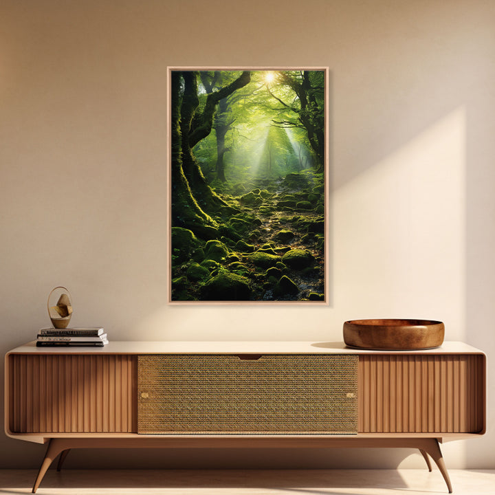 Forest Wall Art, Nature Prints, Trees Wall Art, Canvas Print, Wall Art, Vertical Art, Teacher Gift, Over Bed Wall Decor, Bookshelf Decor