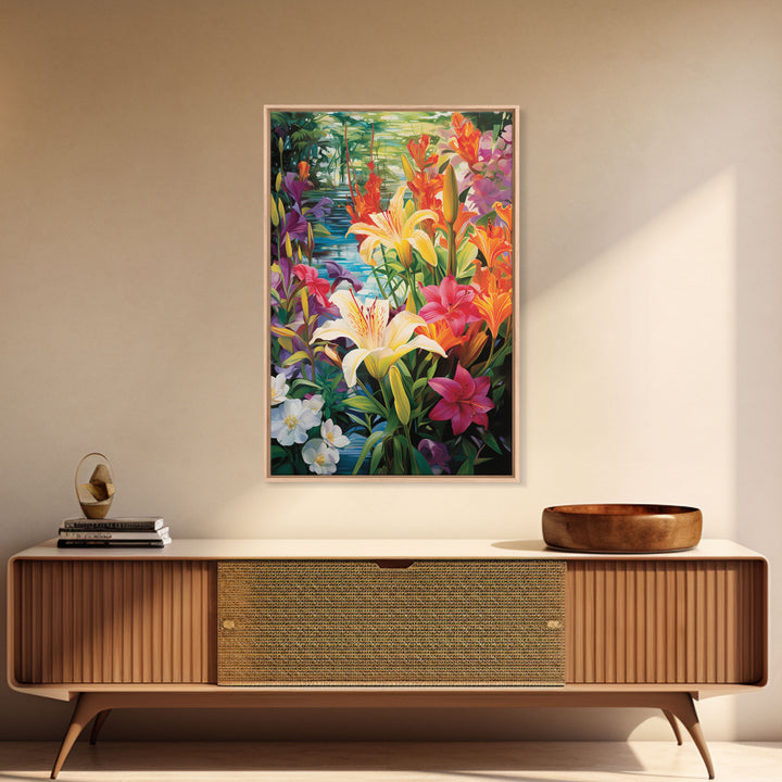 Flowers Wall Print, Floral Art, Calla Lily Print, Spring Art, Canvas Print, Wall Art, Vertical Art, Congratulations Gift, Country Home Art