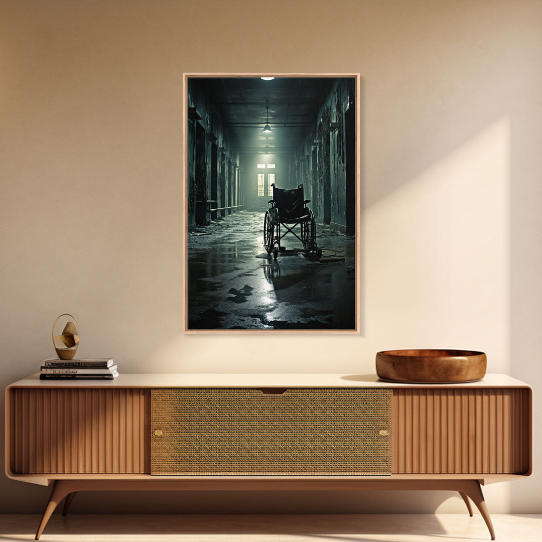 The Abandoned Asylum, Halloween Wall Art, Scary Wall Art, Canvas Print, Wall Hanging, Portrait Art, Horror Home Decor, Dorm Room Art