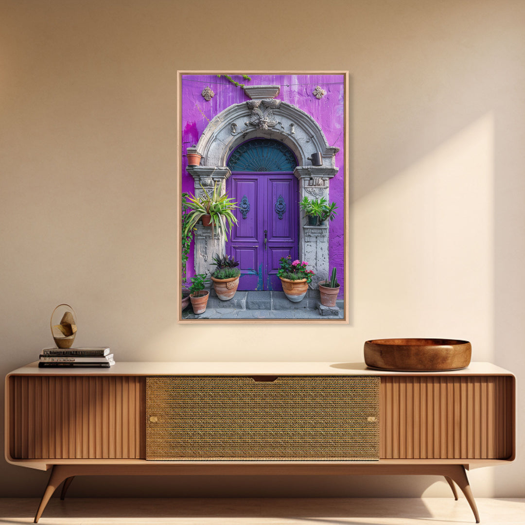 Change45 Architecture Print, 19th Century Architecture Photography, Mexico City Wall Art, Wood Framed Canvas Print