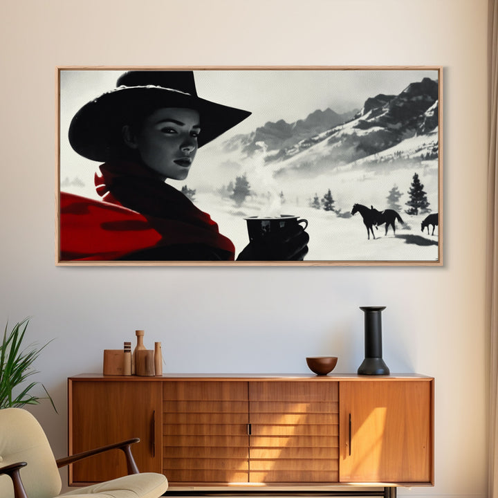 Cozy Cottage in Misty Autumn Countryside Framed Canvas Print, Perfect Rustic Artwork to Bring Warmth and Tranquility Into Your Home