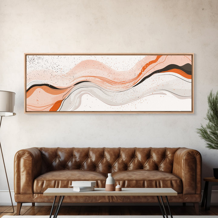 Beige, Black and Grey Swirl Art, Black & Beige Abstract Art Print, Tropical Wall Art, Abstract Wall Art, Living Room Wall Art / Home Decor
