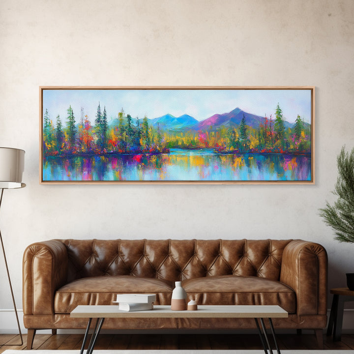 Abstract Landscape Painting Print, Panoramic, Surreal Art, Oversized Wide / Horizontal Fantasy Wall Art
