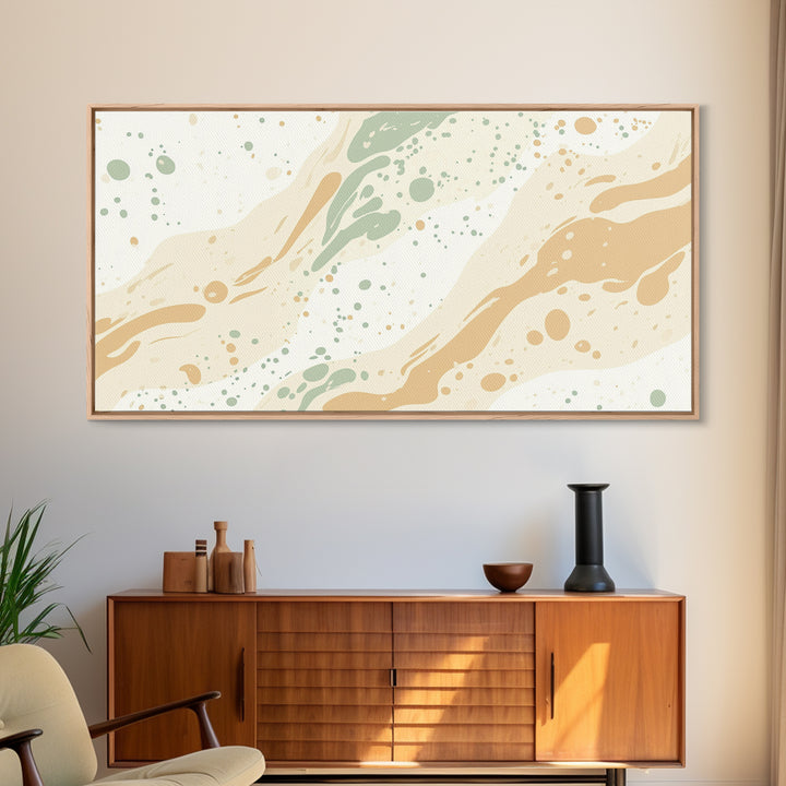 Brush Strokes - Canvas Print - Midcentury Modern Wall Art - Wood Framed Art - Home Decor - Cute Modern Art