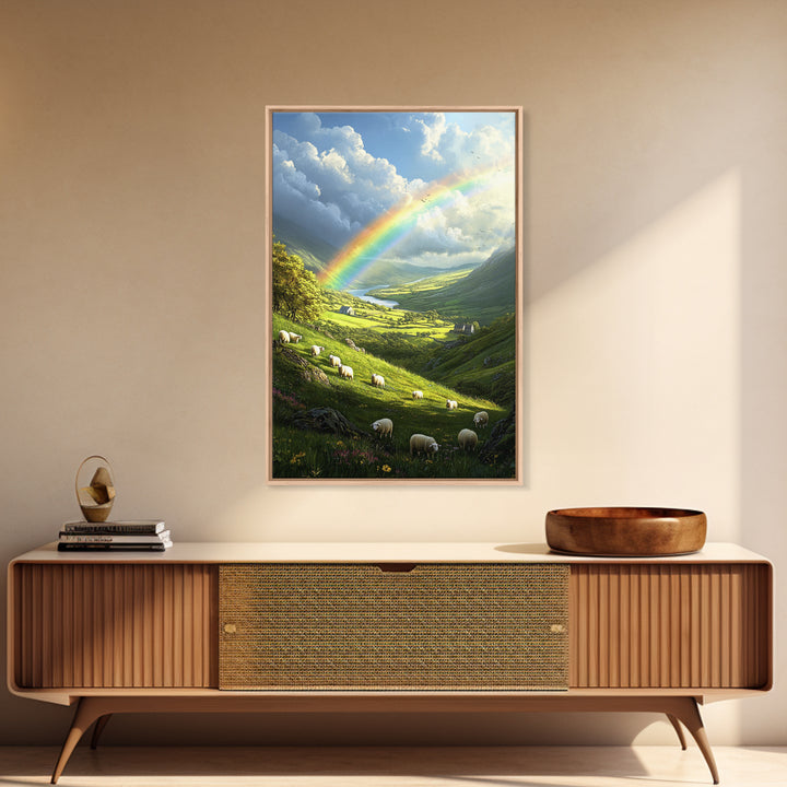 A Rainbow Over Ireland, Ireland Landscape Painting Print, Irish Decor, Ireland Wall Art, Ireland Inspired Home Decor
