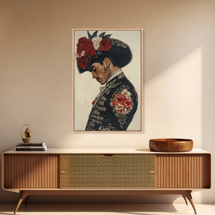 Abstract Wall Art Bullfighter Painting Print, Corrida Wall Art, Chicano Art, Spanish Home Decor, Modern Wall Art Living Room Wall Art, Mexicano Art