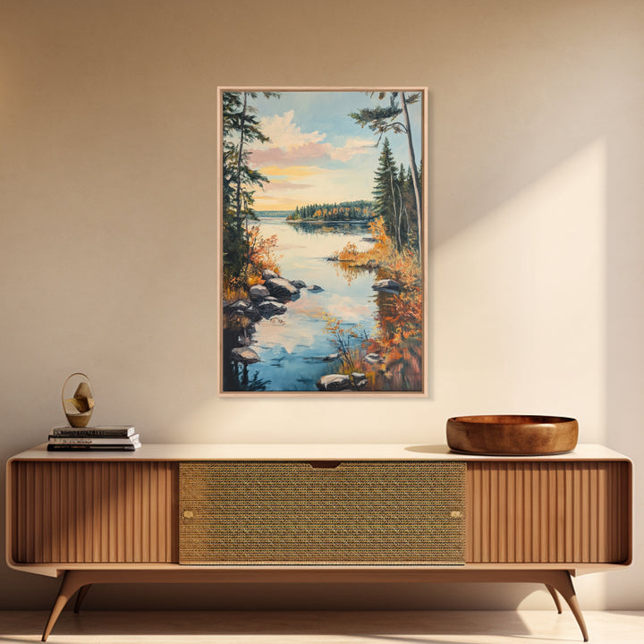 Acadia National Park Oil Painting Print, Maine Oil Painting, Nautical Coastal Decor, National Park Art, Landscape Painting, Cabin Decor