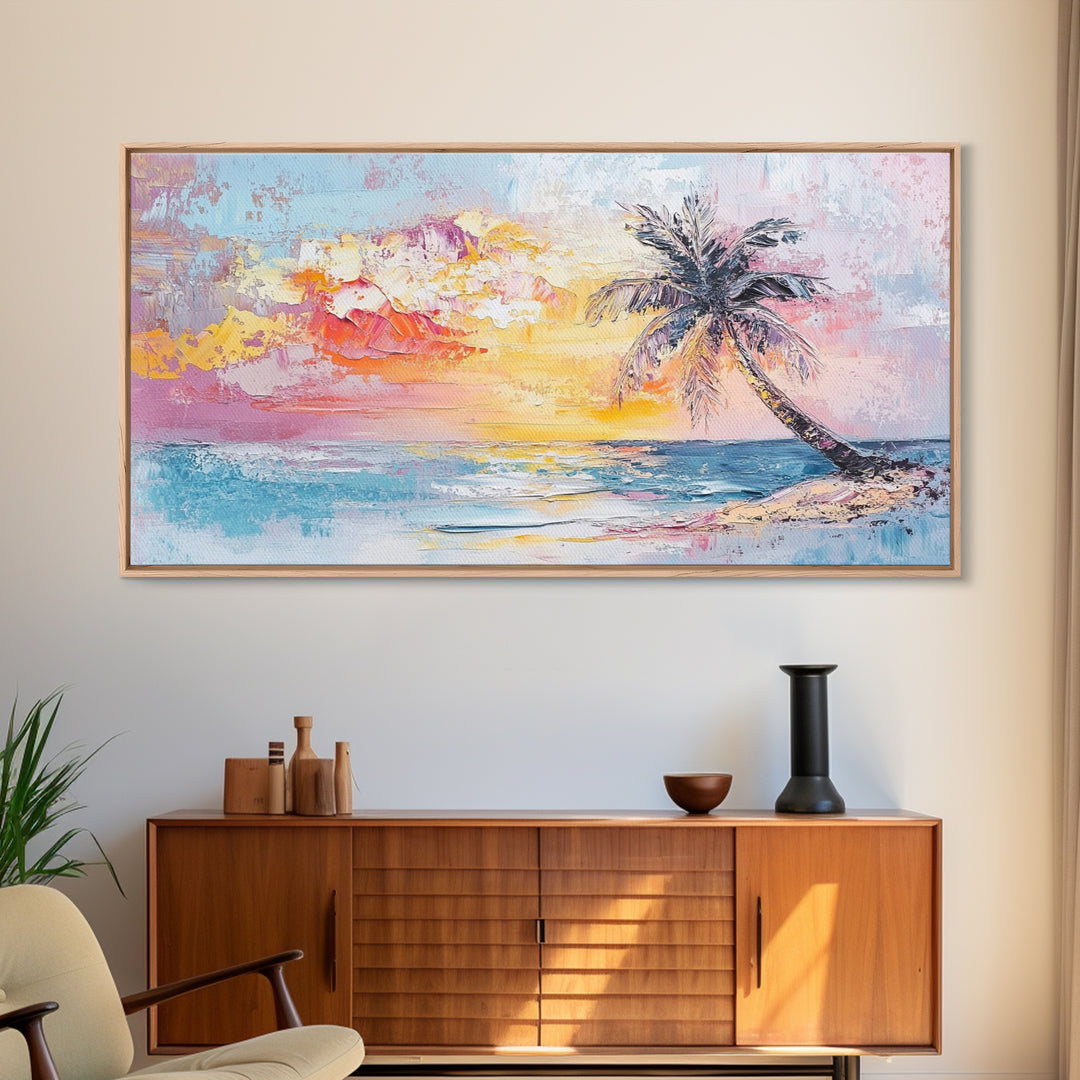 Nautical Seascapes Oil Painting Canvas Print, Nautical Landscape Painting, Beach house or Lake house art, Above Sofa Art, Sunset Painting