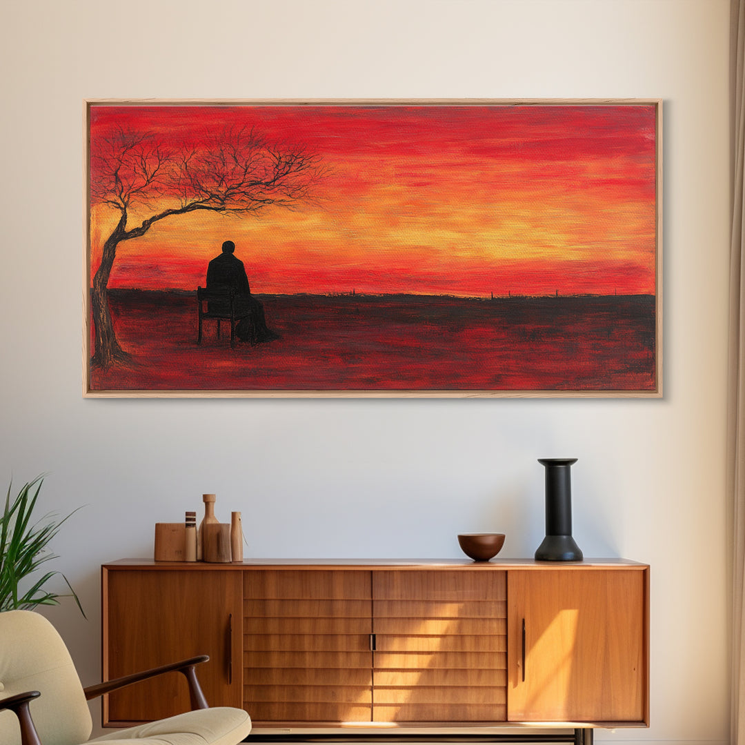 Despair - Framed Canvas Print - Moody Decor - Abstract Wall Art