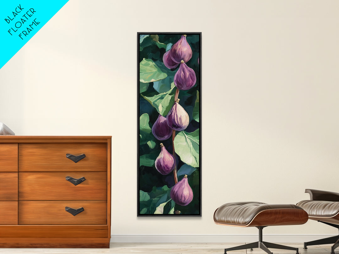 Canvas Print Figs and Leaves Painting Rustic Kitchen Art Farmhouse Decor Botanical Prints Food Review Wall Art