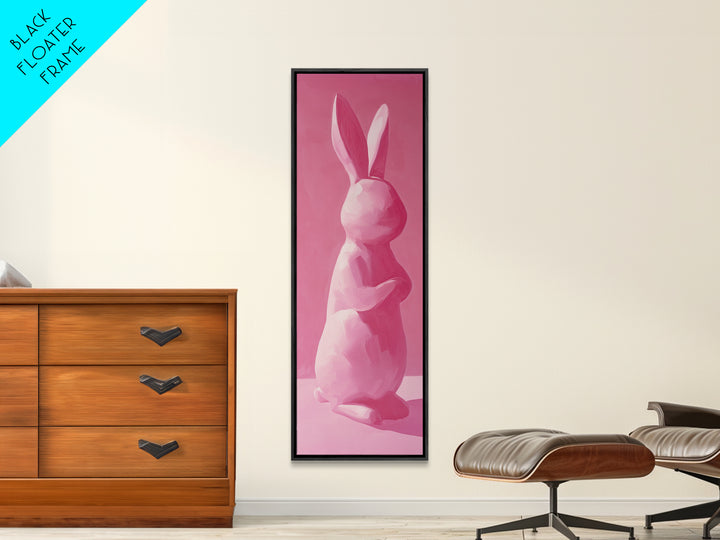 Abstract Painting Print of a Bunny Rabbit, Pink Wall Art, Preppy Wall Art, Gift For Her, Girl's Room Wall Art, Rabbit Painting, Girl Art