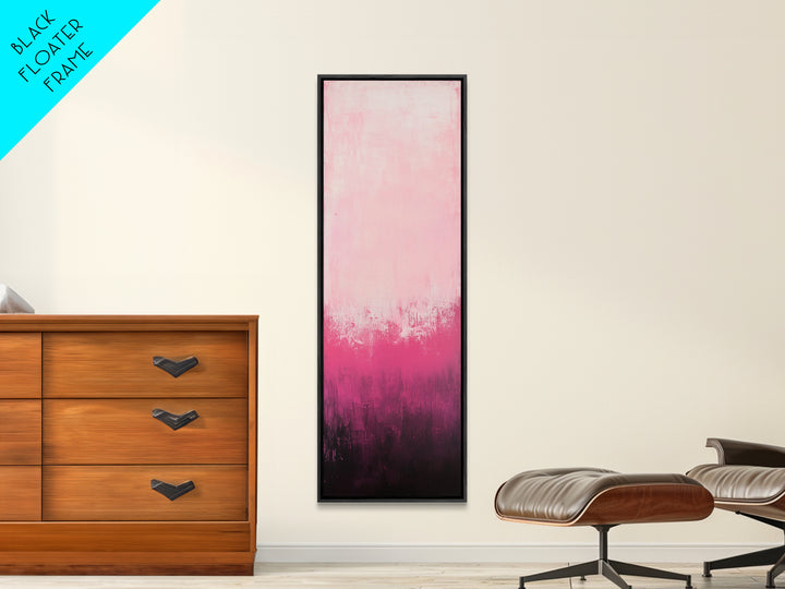 Gradient Pink Ombre Framed Canvas Print Light Pink Abstract Wall Art Bedroom or Living Room Coastal Cowgirl Aesthetic