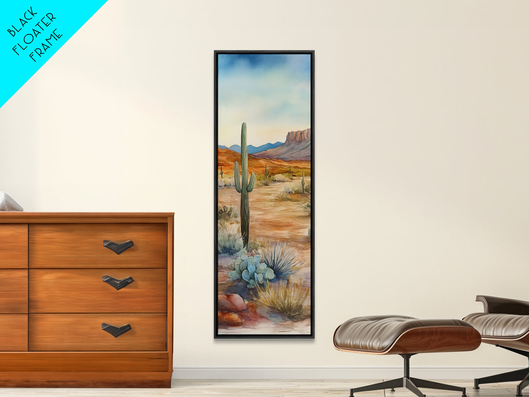 Canvas Print Desert Cactus Wall Art, Rustic Landscape Artwork, Southwest Farmhouse Decor, Bedroom Art, Gift Idea for Her