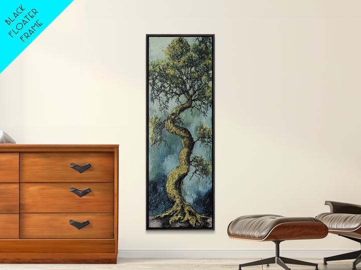 Oak Tree Art, Canvas Print, moody art, botanical prints, farmhouse art, vertical wall art, rustic art, extra wide art, above bed wall art