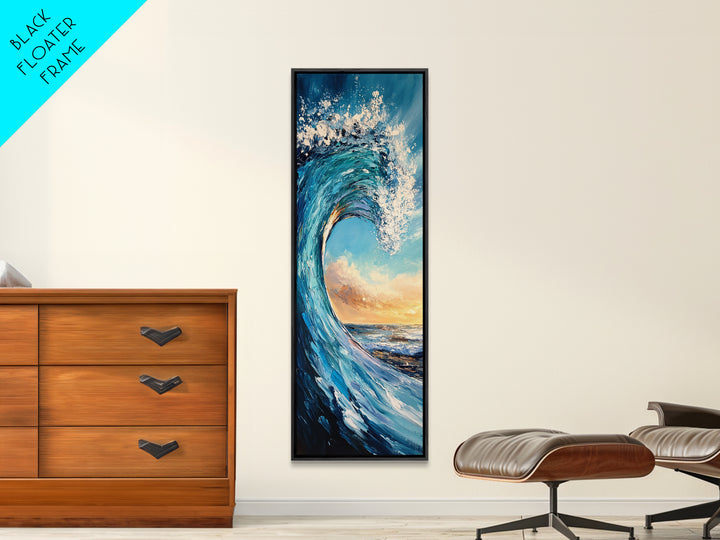 Breaking Wave, surf wall art, ocean painting, seascape painting, Hawaii art, nautical painting, Canvas Print