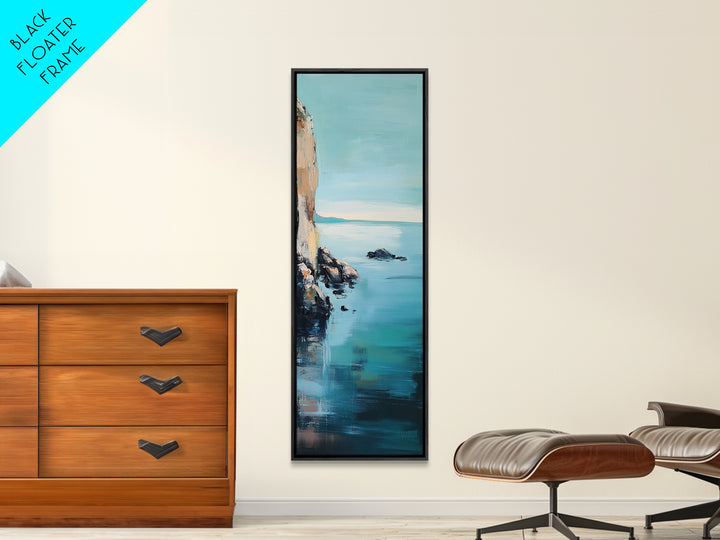 Cliffs and ocean, coastal landscape art, Ireland painting, seascape painting, nautical wall art, minimalist art, canvas print