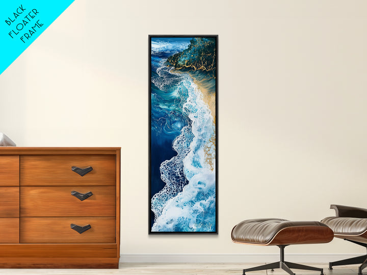 Abstract Ocean Painting, Nautical Wall Art, Coastal Wall Art, Seascape Painting, Blue and Green Wall Art, Canvas Print, Gift Idea