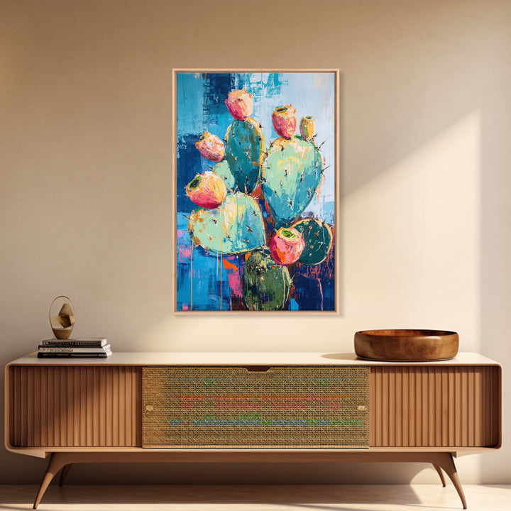 Agave Painting, southwest wall art, boho art, desert landscape, cactus painting, rustic decor, framed canvas print, bold home decor