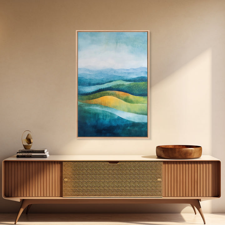 Rolling Hills, Mountain Painting, Canvas Print, Landscape Art, Southwest Wall Art, Rustic Decor, Minimalist Art, Gift Idea