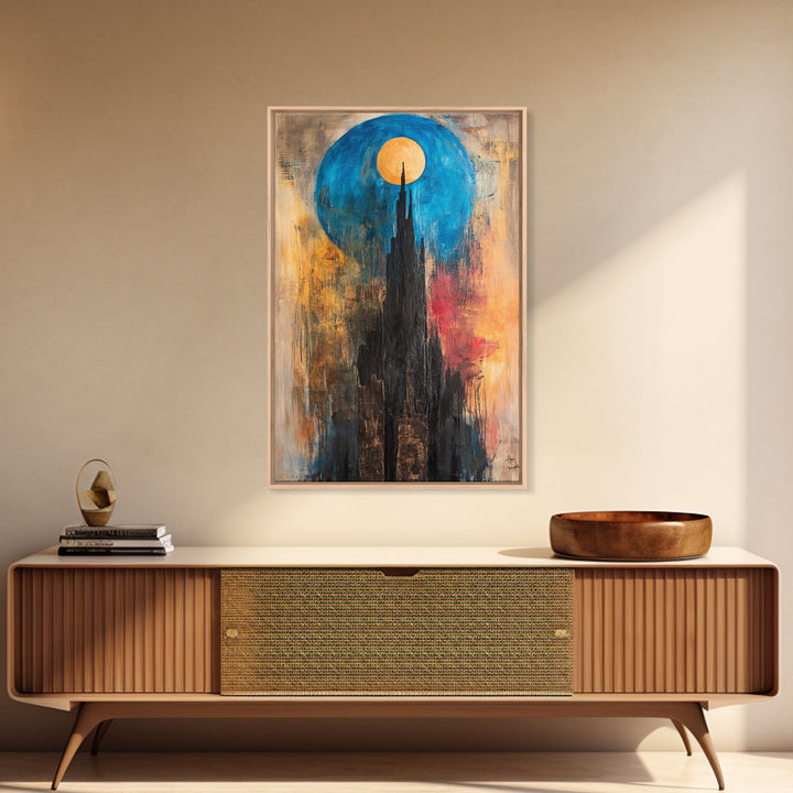 Dark Tower, Ozymandias Art, Moody Art, Dark Angels Wall Art, Gothic Wall Art, Canvas Print, Gift Idea, Above Couch Art