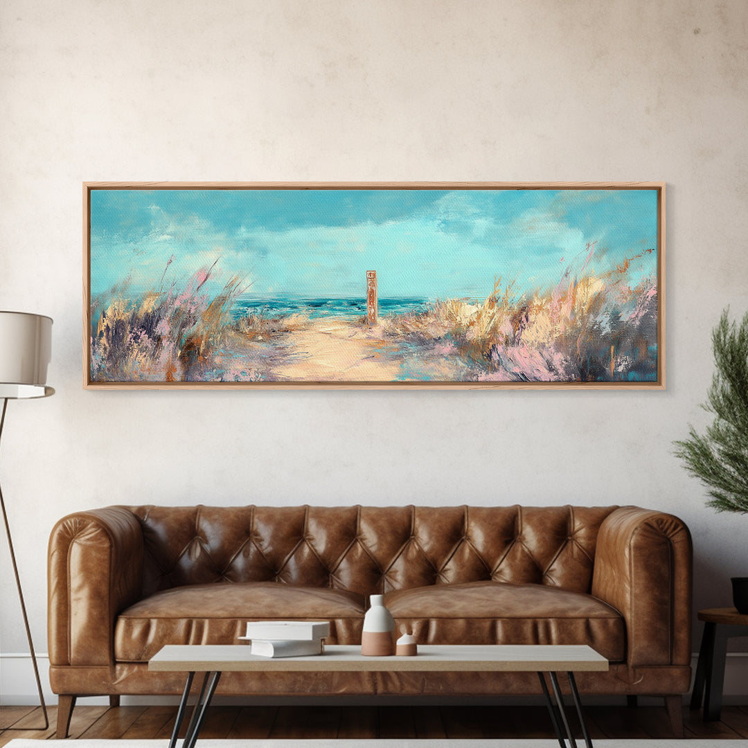 Ocean Breeze, Seaside Escape, Coastal Painting, Framed Canvas Print, Beach Wall Art, Home Decor, Modern Art, Bedroom Decor