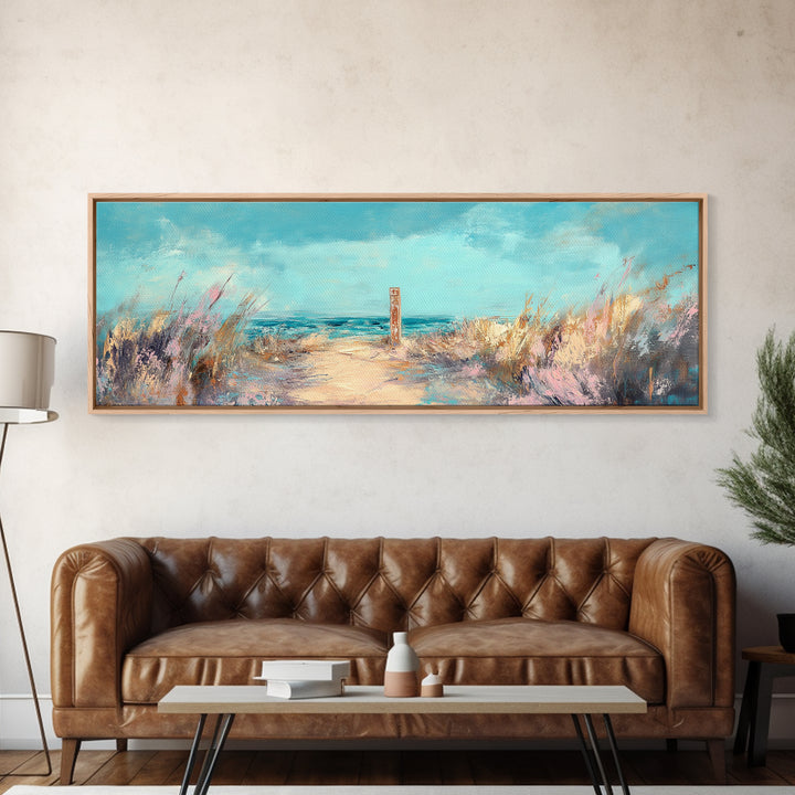 Ocean Breeze, Seaside Escape, Coastal Painting, Framed Canvas Print, Beach Wall Art, Home Decor, Modern Art, Bedroom Decor