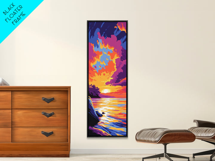 Ocean Sunset, Waves & Sky, Coastal Beauty, Canvas Print, Beach House Art, Nautical Wall Decor, Relaxing Home Accent, Summer Vibes