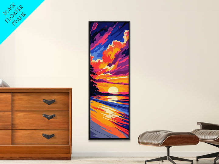 Ocean Sunset, Beach Wall Art, Coastal Decor, Relaxing Artwork, Modern Seascape, Bedroom Decor, Canvas Print, Summer Vibes