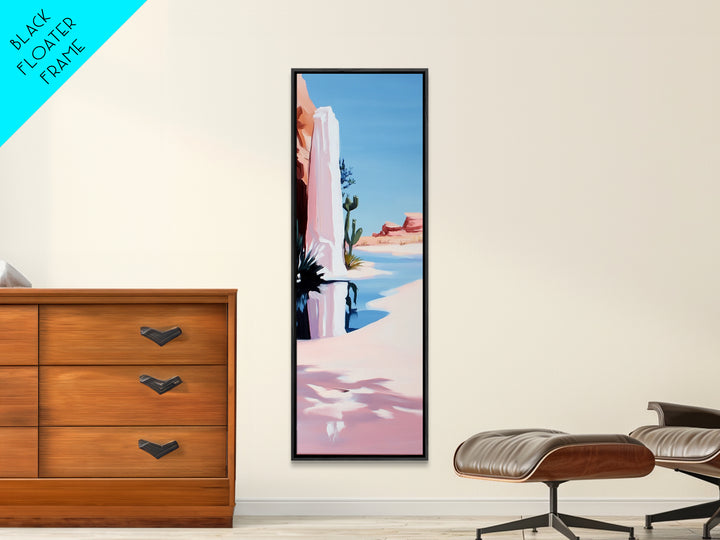 Desert Reflection, Pink Landscape, Minimalist Art, Canvas Print, Southwest Wall Art, Boho Decor, Modern Home, Living Room Art