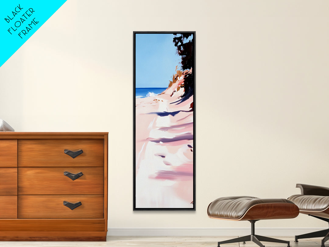 Beach Path, Sandy Shore, Tranquil Landscape, Canvas Print, Minimalist Wall Art, Nature Inspired Decor, Coastal Retreat, Serene Art