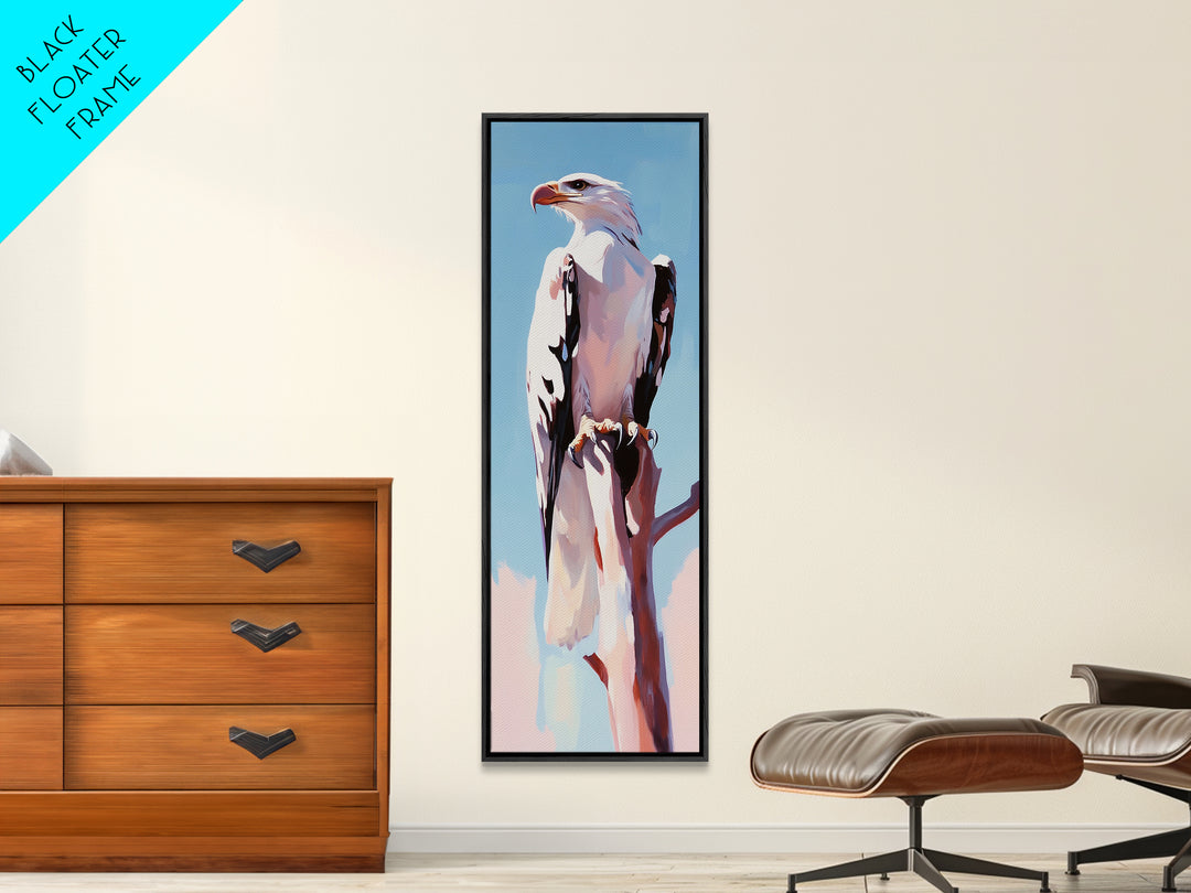 Bald Eagle, Majestic Bird, Wildlife Wall Art, Canvas Print, Nature Inspired Decor, Rustic Home Art, Minimalist Animal Paintin