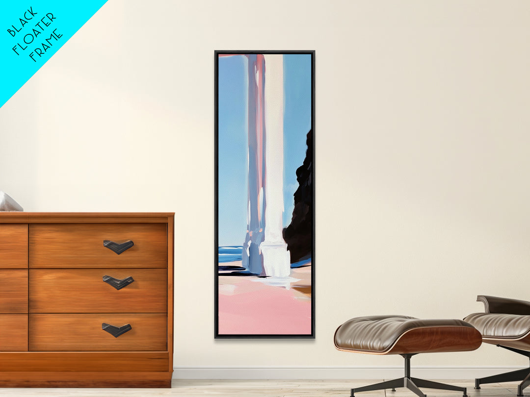 Beach Archway, Coastal Escape, Sunlit Ocean View, Tropical Paradise, Travel Inspired Home Decor, Light and Airy Aesthetic, Canvas Print