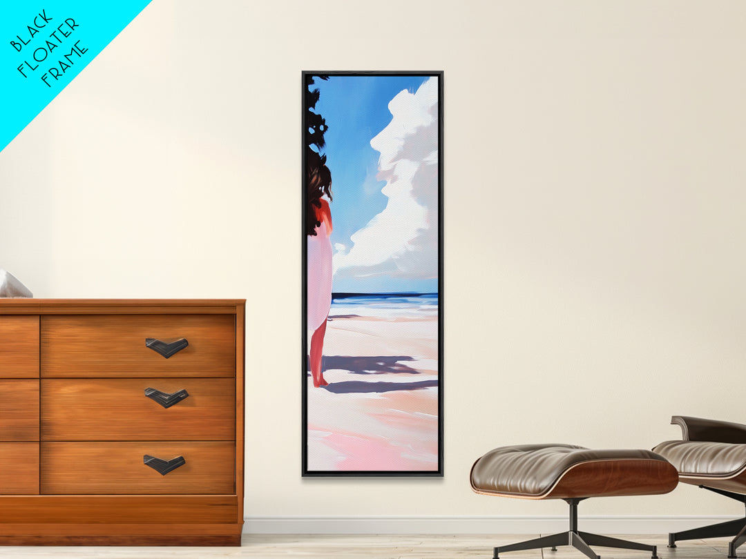 Beach Reflection, Coastal, Minimalist, Canvas Print, Modern Wall Art, Seaside Decor, Ocean Painting, Living Room Wall Art