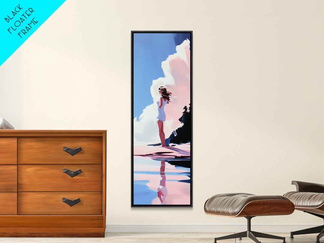 Beach Sunset, Coastal Art, Abstract Seascape, Modern Ocean, Canvas Print, Minimalist Art, Living Room Wall Art, Nautical Decor