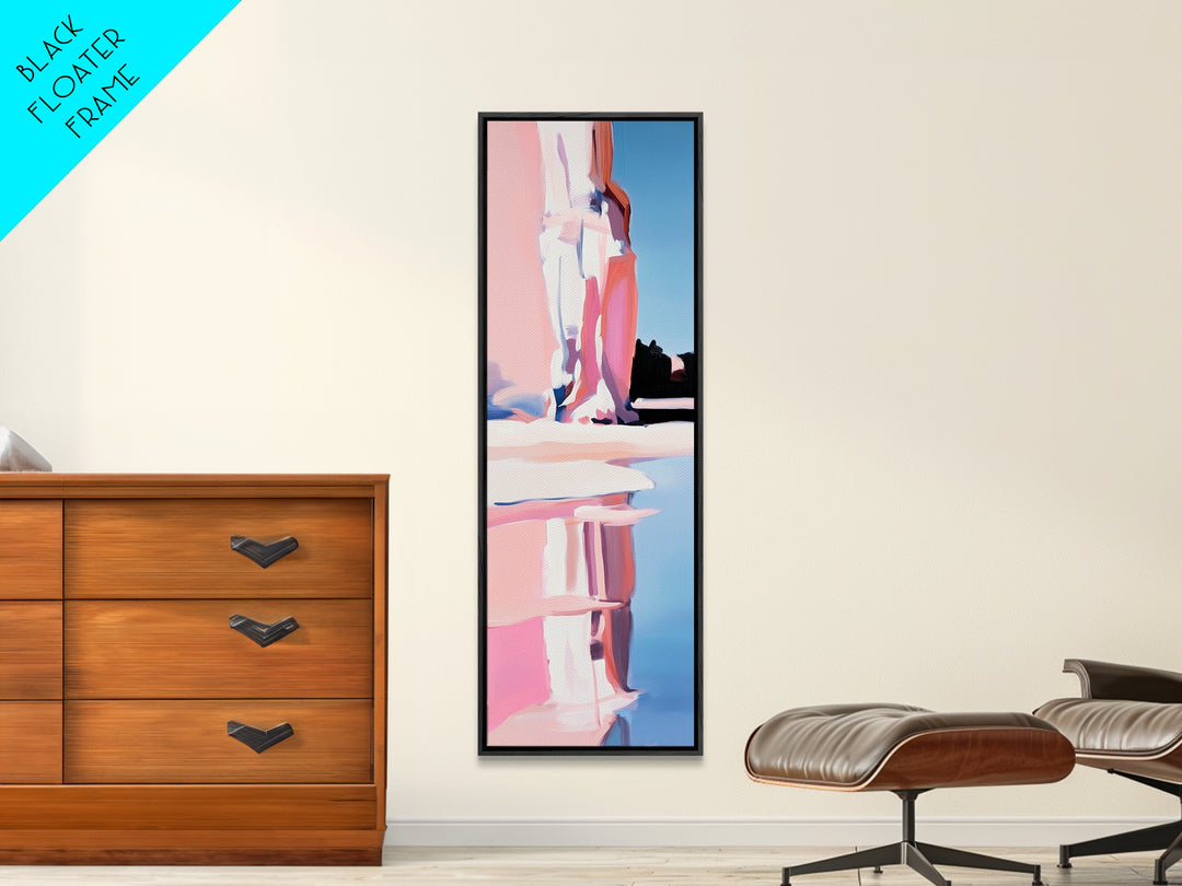 Ocean Reflection, Beach Wall Art, Minimalist Coastal Decor, Pastel Landscape, Serene Seascape, Living Room Art, Canvas Print, Gift Idea