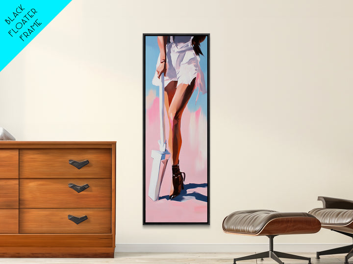 Beach Legs, Summer Vibes, Fashion Wall Art, Modern Minimalist Decor, Coastal Aesthetic, Chic Home Style, Framed Canvas Print