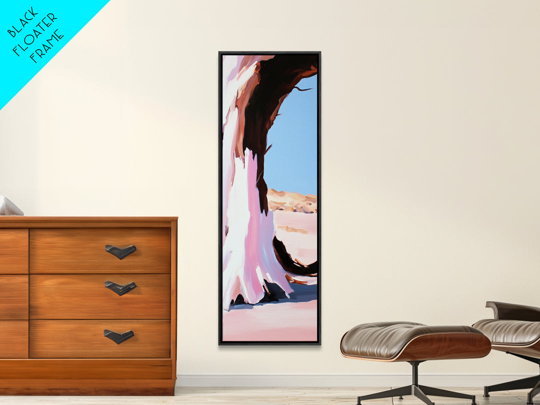 Desert Arch, Pink Sand, Minimalist Landscape, Framed Canvas Print, Boho Wall Art, Southwest Decor, Living Room Art, Nature Inspired