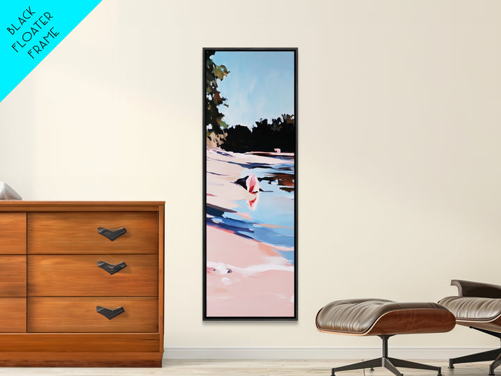 Beach Shell, Seaside Tranquility, Framed Canvas Print, Coastal Home Decor, Ocean Serenity, Boho Aesthetic, Calm and Relaxing Art