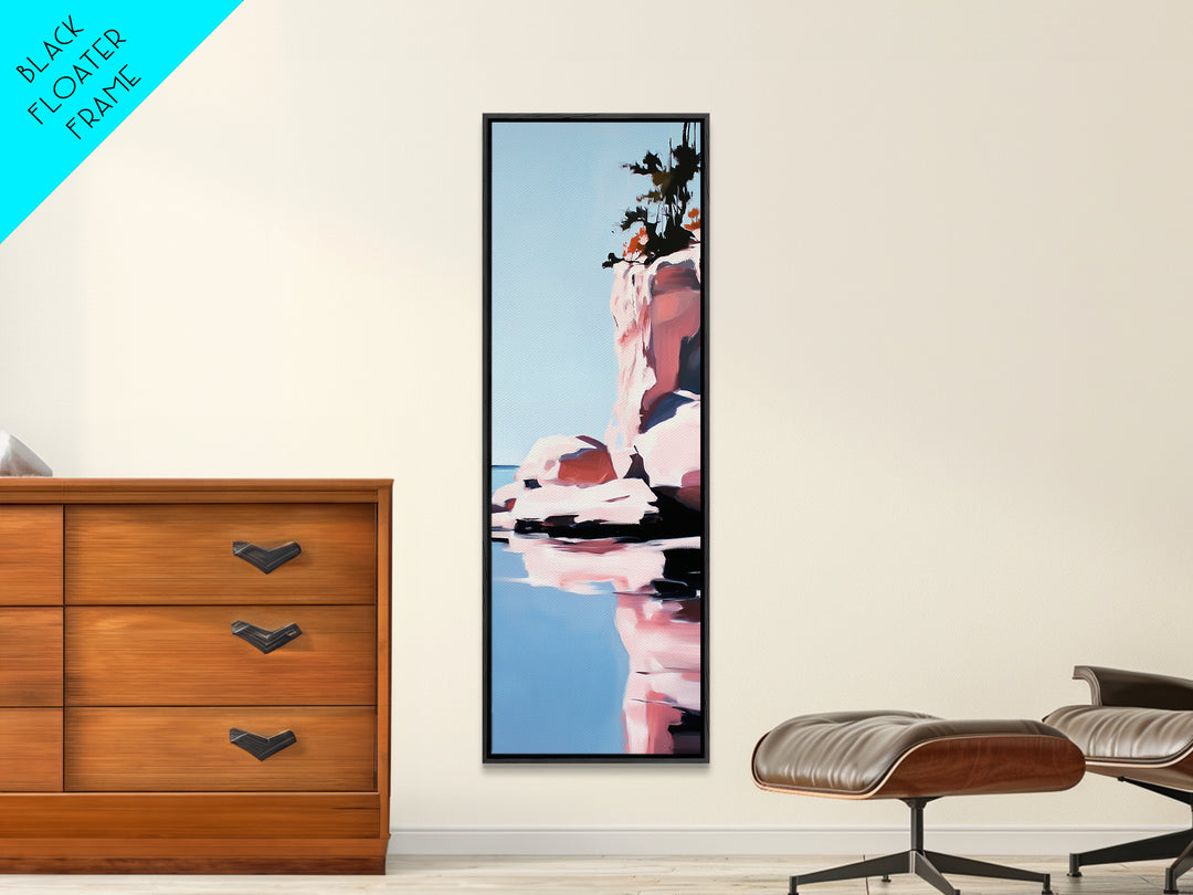 Ocean Horizon, Beach House Art, Coastal Vibes, Soft Pastel Painting, Dreamy Seascape, Nautical Home Decor, Large Framed Canvas Print