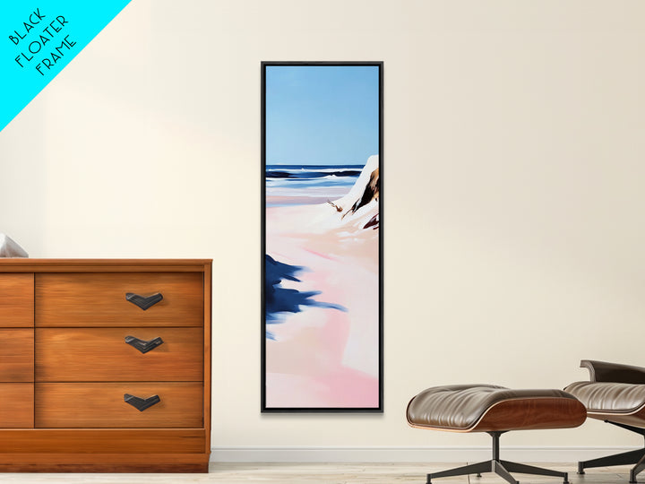 Ocean Shore, Coastal Landscape Art, Beach House Wall Decor, Pastel Seascape, Nautical Art, Tranquil Wall Art, Canvas Print