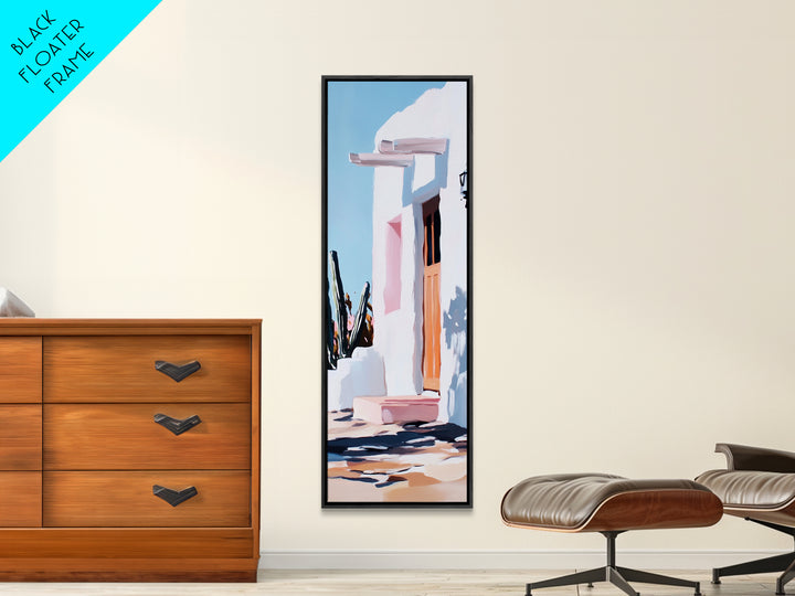 Desert Retreat, Southwestern Home, Boho Chic, Framed Canvas Print, Warm Earthy Tones, Living Room Wall Art, Spanish Style Decor