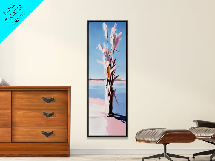 Desert Blossom, Modern Botanical, Pastel Wall Art, Canvas Print, Feminine Nature Decor, Soft Boho Aesthetic, Bedroom Wall Decor