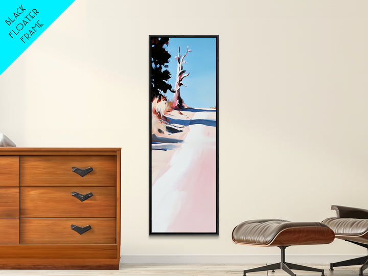 Coastal Tree, Beach Landscape Art, Modern Nature Print, Minimalist Decor, Neutral Wall Art, Framed Canvas Print, Living Room Art