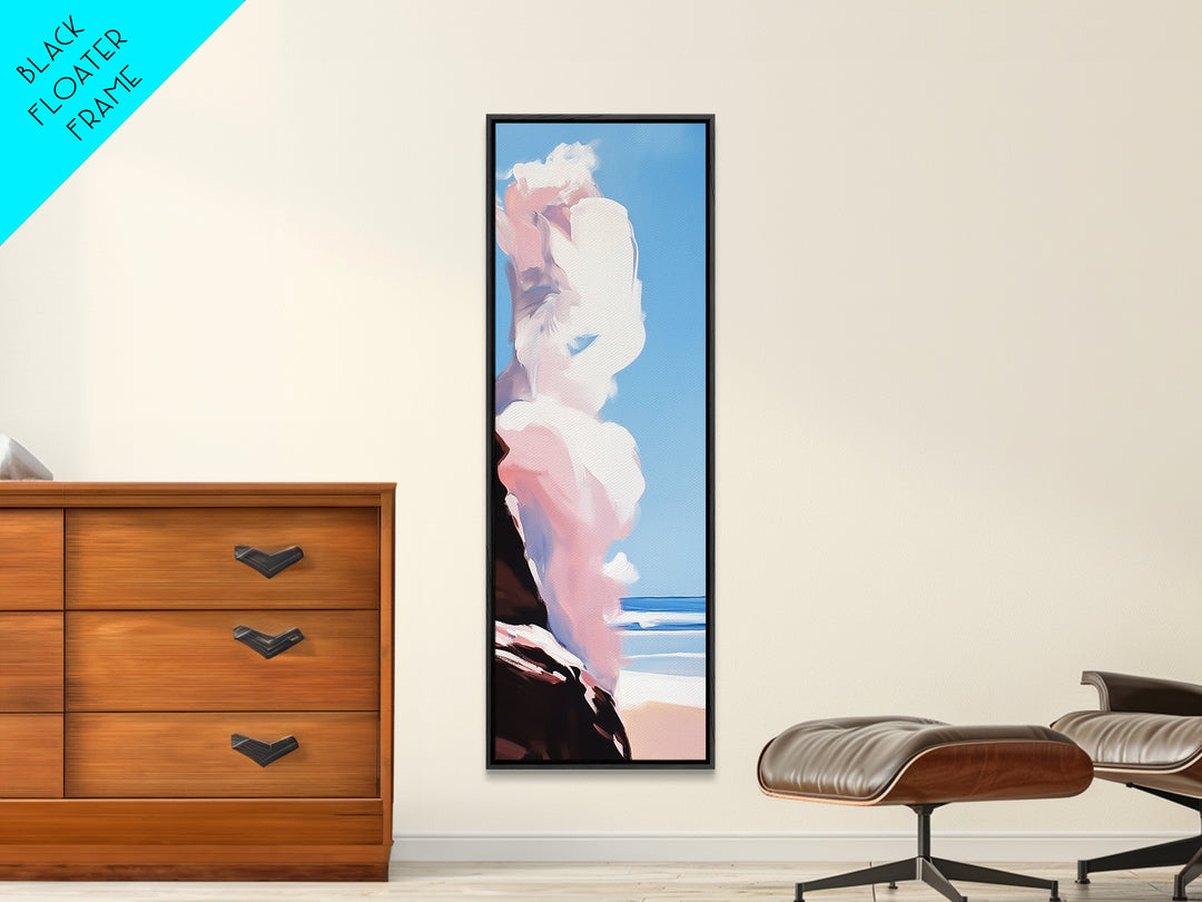 Coastal Clouds, Sunset Bliss, Ocean Horizon, Canvas Print, Beach Home Decor, Minimalist Wall Art, Seascape Aesthetic, Living Space Art