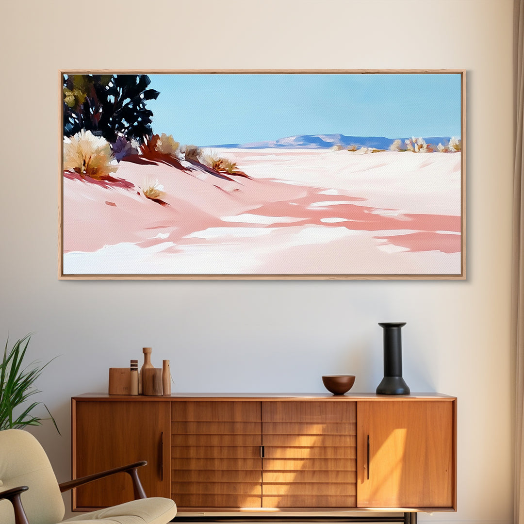 Desert Path, Serene Landscape, Southwest Art, Minimalist Nature Print, Living Room Wall Art, Earthy Aesthetic, Canvas Print, Home Decor