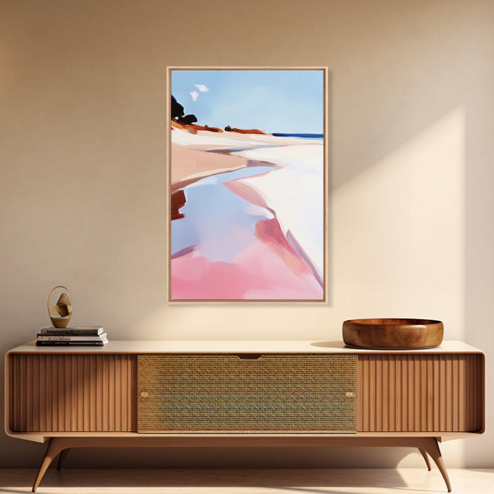 Beach Serenity, Coastal Art, Abstract Seascape, Modern Home Decor, Minimalist Ocean, Canvas Print, Living Room Wall Art, Beach House