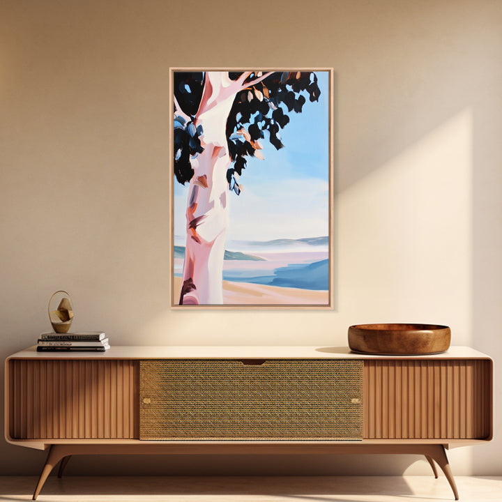 Birch Tree, Forest Wall Art, Nature Inspired Decor, Scandinavian Aesthetic, Woodland Theme, Earthy Tones, Canvas Print, Serene Landscape