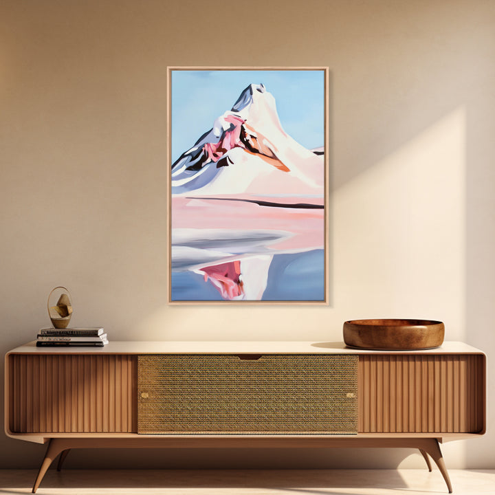 Cherry Blossom Painting, Pink Floral Art, Nature Wall Decor, Framed Canvas Print, Spring Aesthetic, Bedroom Wall Art, Romantic Floral