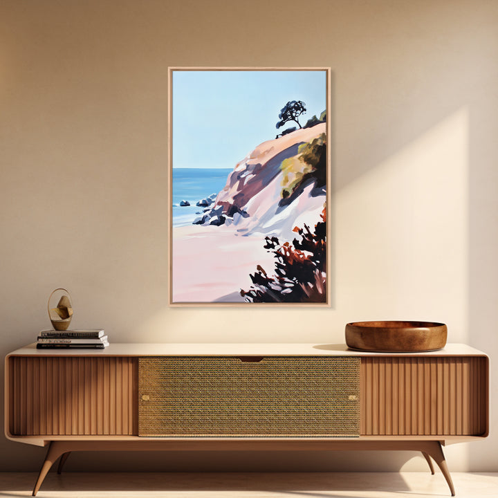 Coastal Cliffs, Ocean View, Seascape, Canvas Print, Beach Wall Art, Modern Home Decor, Minimalist Artwork, Bedroom Wall Art